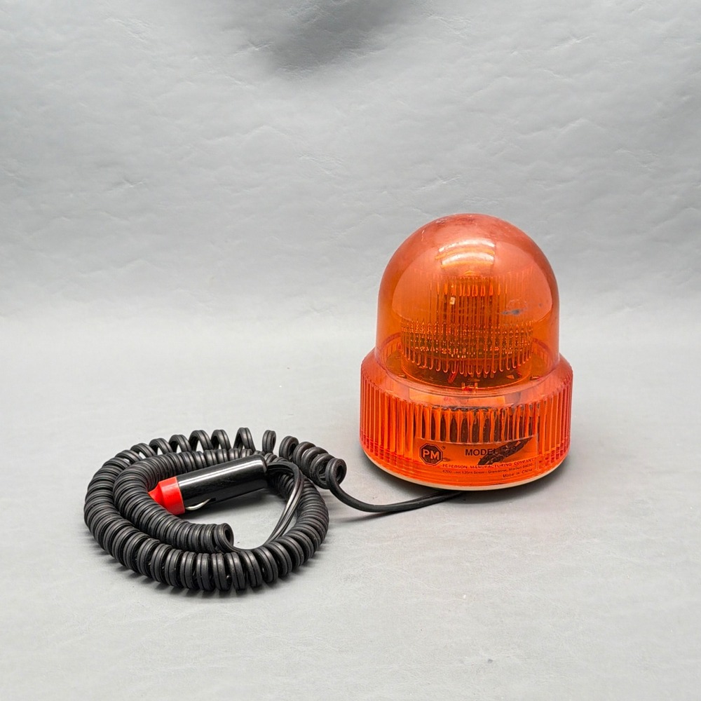 Peterson Manufacturing 773 12VDC Amber Magnetic Base Strobe Light Tested Working